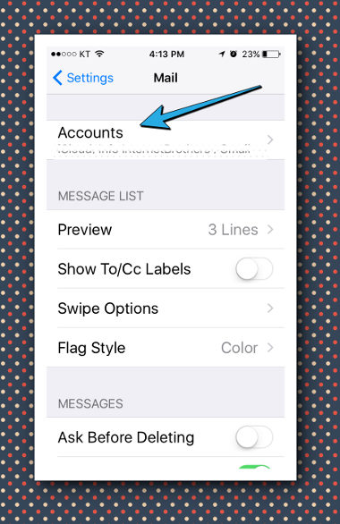 Set up email in iphone South korea hosting