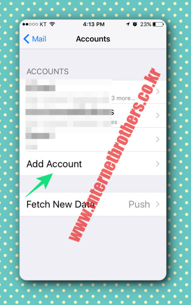 Set up email in iphone South korea hosting