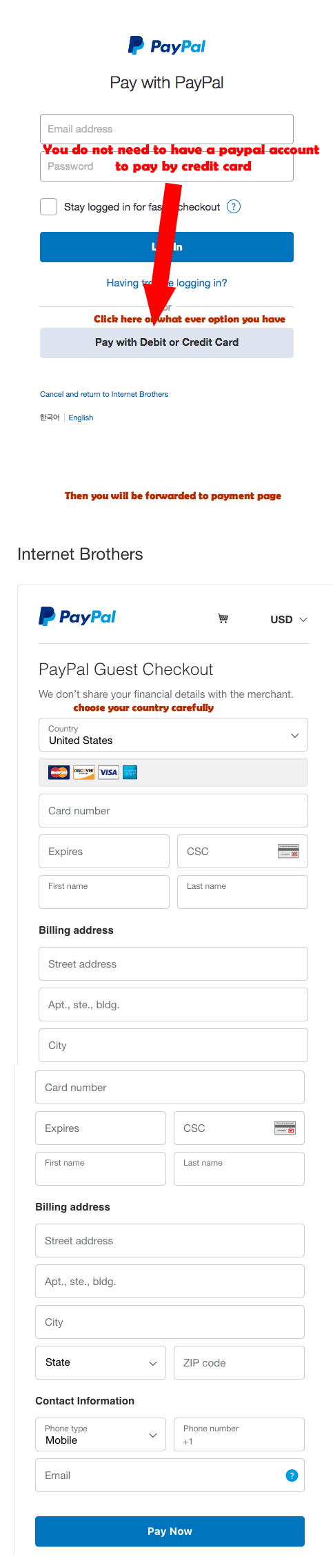 pay by credit card only in paypal paying by credit card through paypal interface